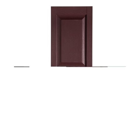 MR MXYZPTLK Perfect Shutters IR521559260 Premier Raised Panel Exterior Decorative Shutters; Burgundy - 15 x 59 in. IR521559260